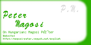 peter magosi business card